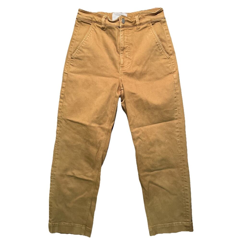 Everlane Jeans Womens Size 4 Brown Cropped Straight Mid Rise Denim